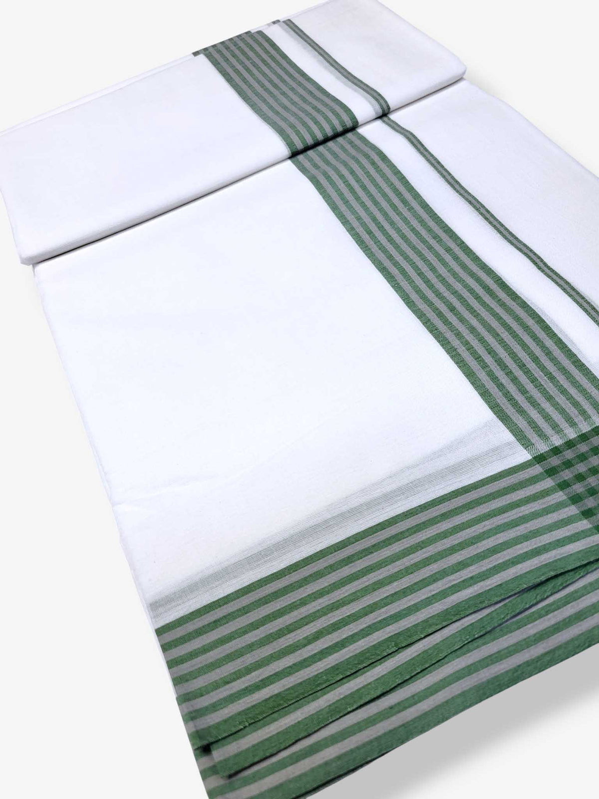 Pure White Cotton Men's Double Dhoti