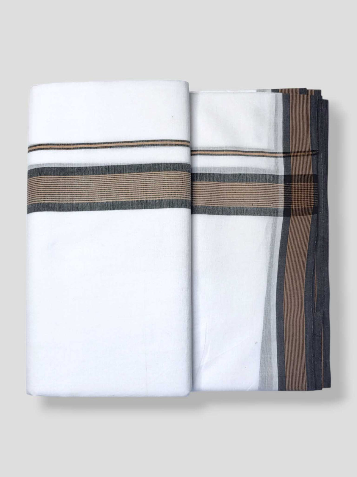 Pure White Cotton Men's Double Dhoti