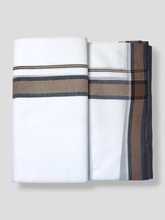Pure White Cotton Men's Double Dhoti