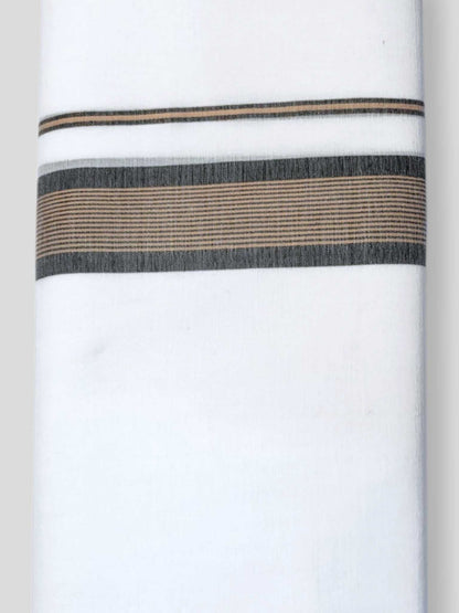 Pure White Cotton Men's Double Dhoti