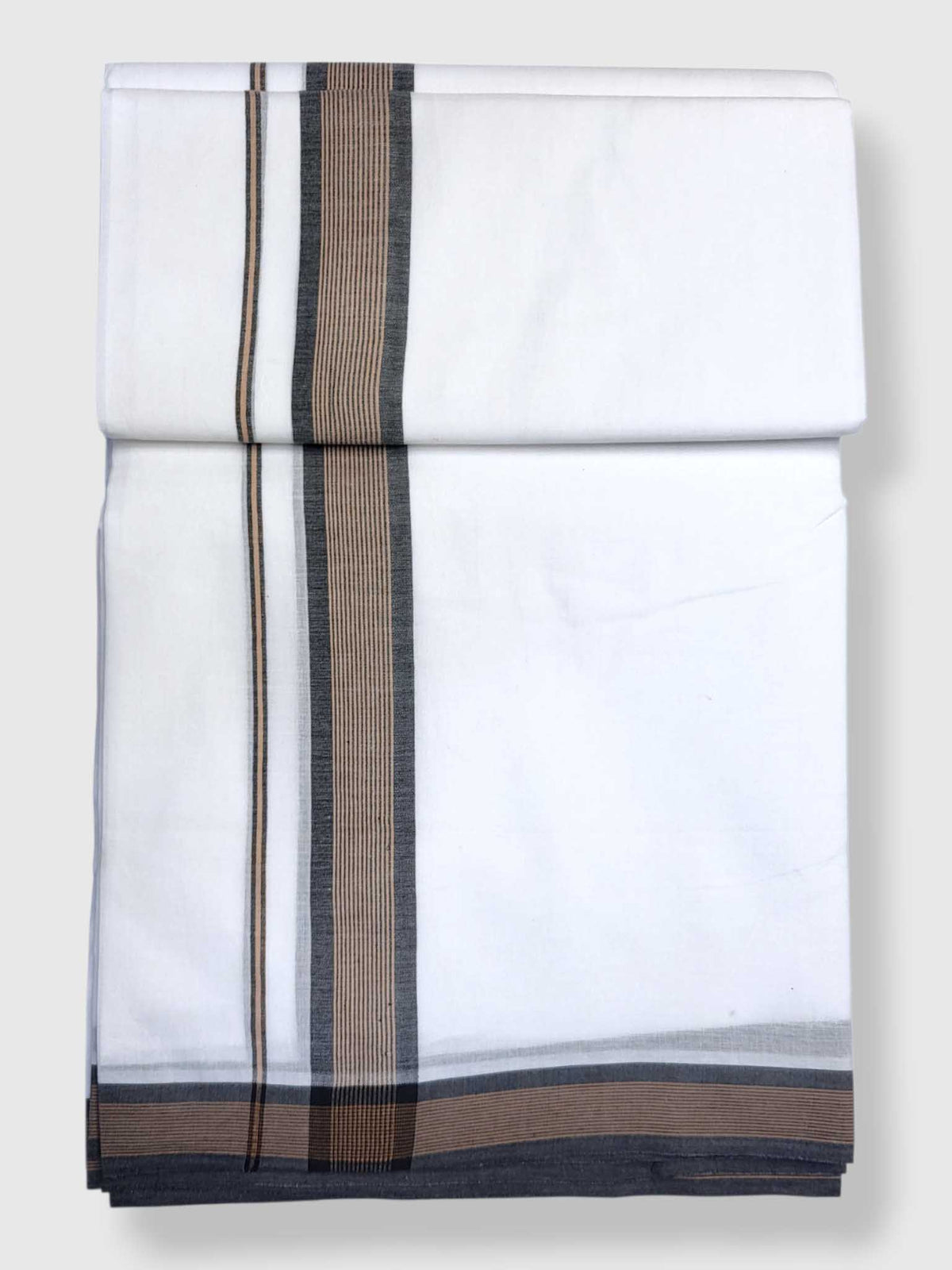 Pure White Cotton Men's Double Dhoti
