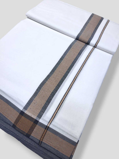Pure White Cotton Men's Double Dhoti