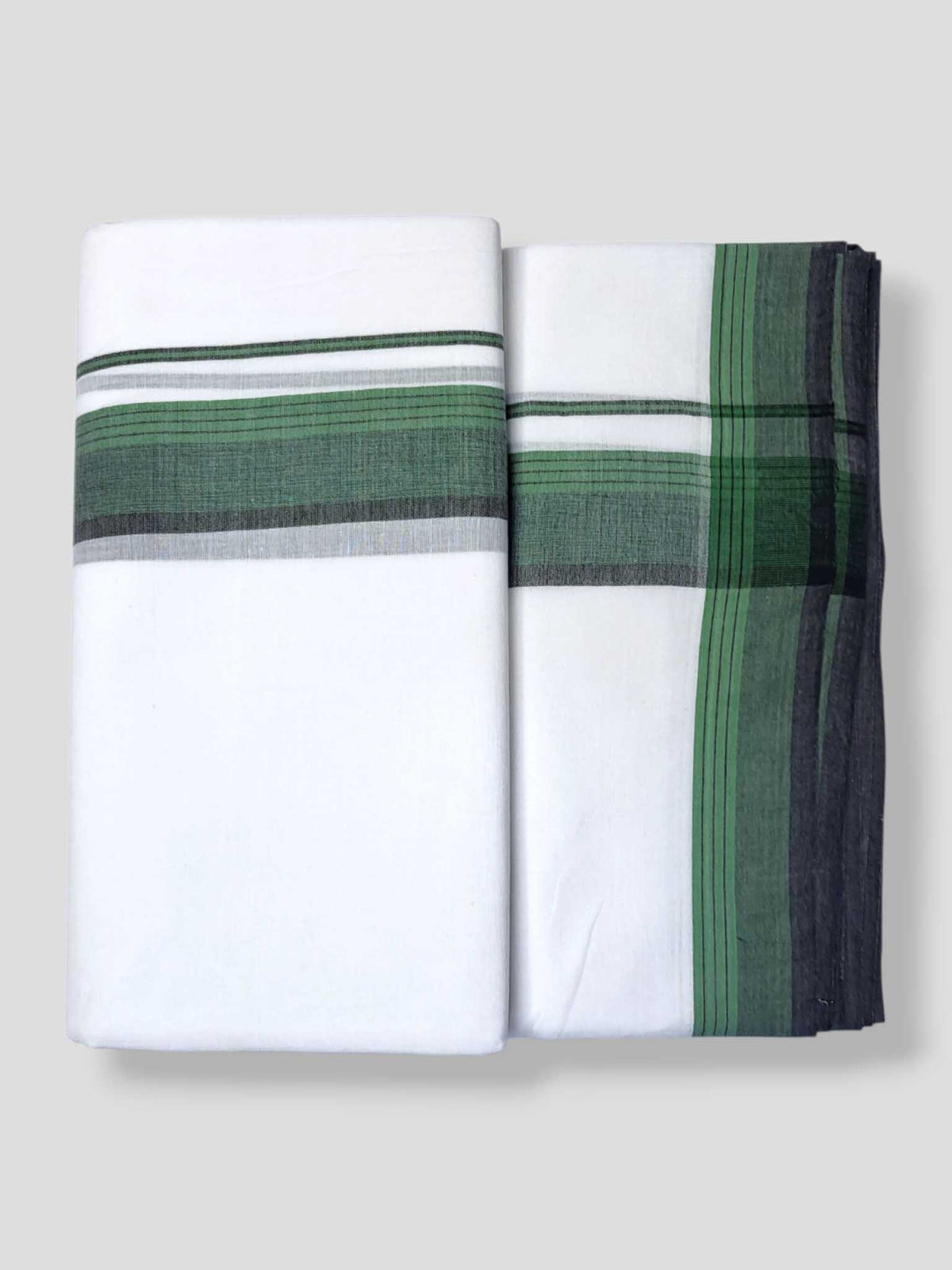 Pure White Cotton Men's Double Dhoti