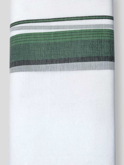 Pure White Cotton Men's Double Dhoti