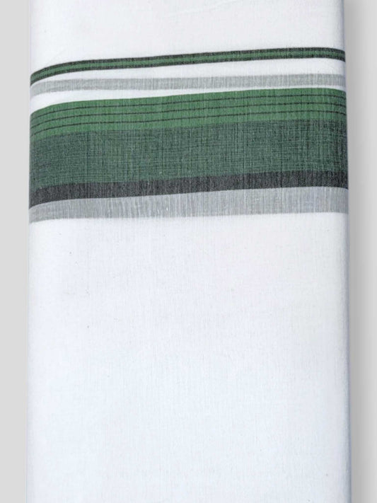 Pure White Cotton Men's Double Dhoti