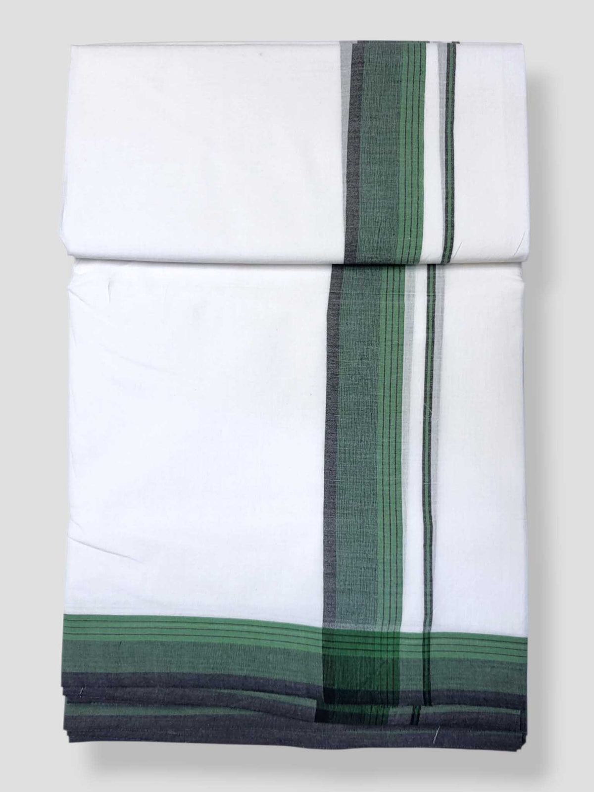 Pure White Cotton Men's Double Dhoti