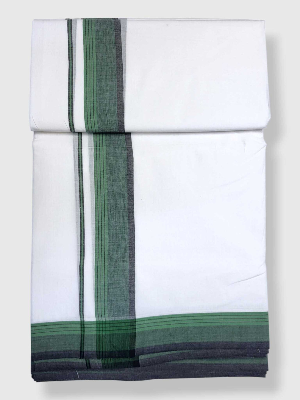 Pure White Cotton Men's Double Dhoti