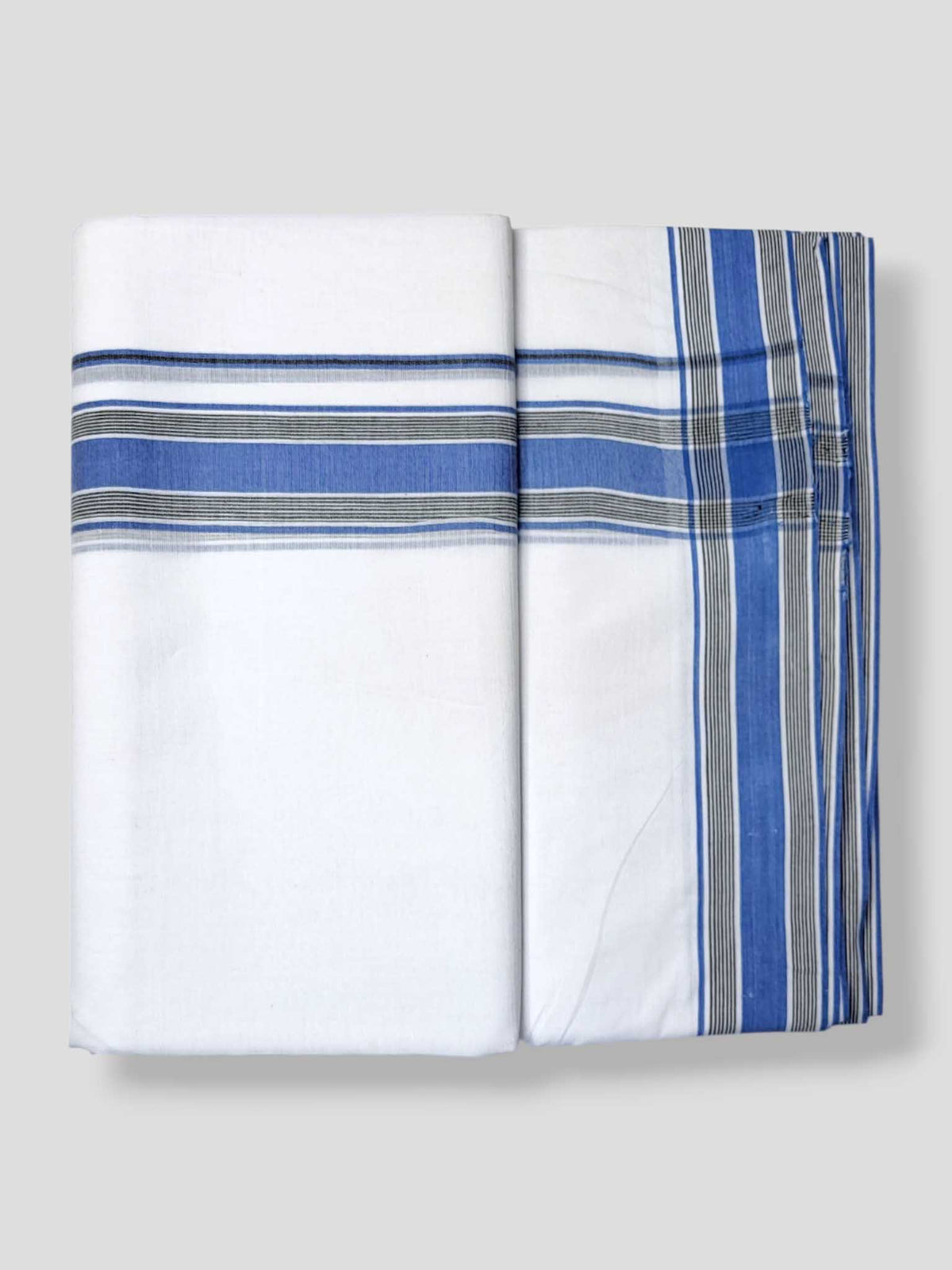 Pure White Cotton Men's Double Dhoti
