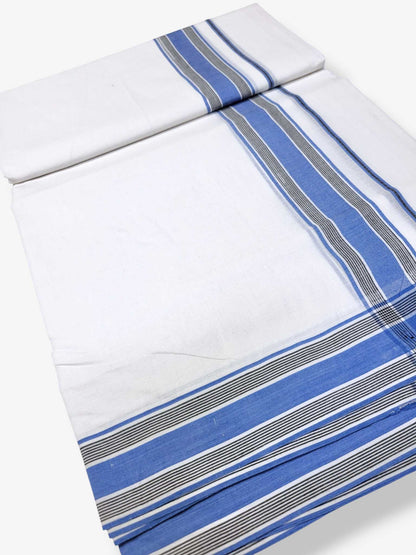 Pure White Cotton Men's Double Dhoti