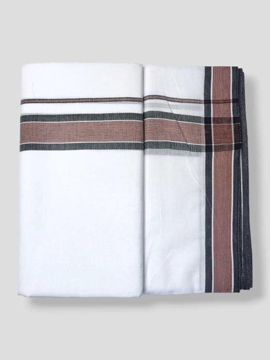 Pure White Cotton Men's Double Dhoti