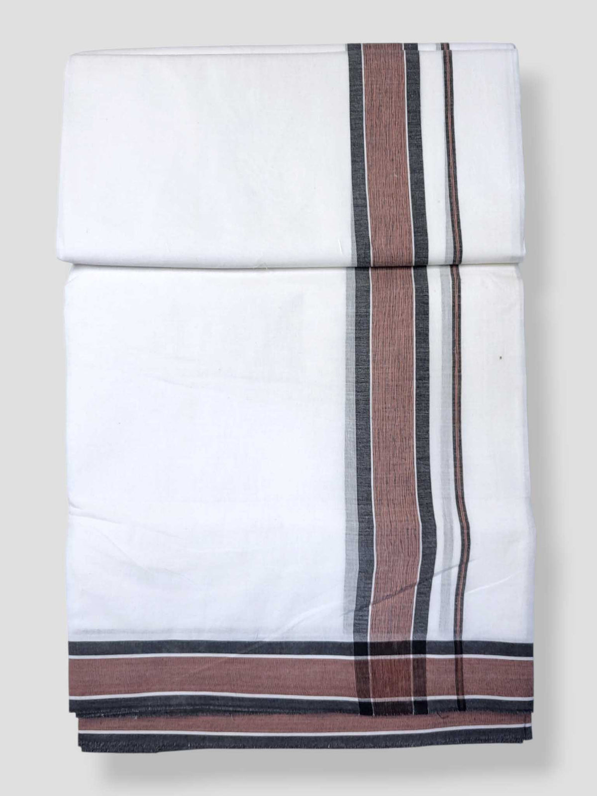 Pure White Cotton Men's Double Dhoti