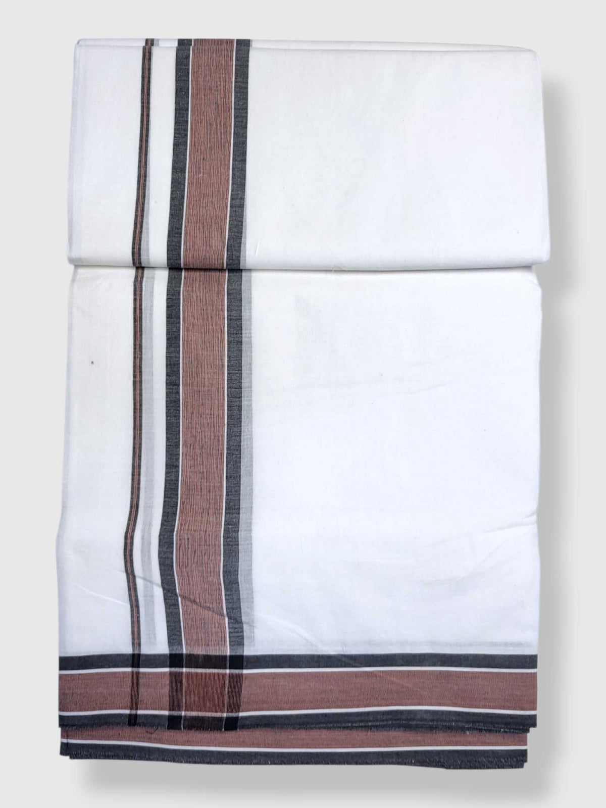 Pure White Cotton Men's Double Dhoti