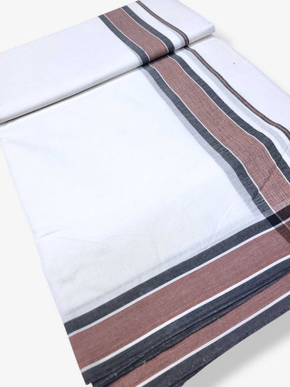 Pure White Cotton Men's Double Dhoti