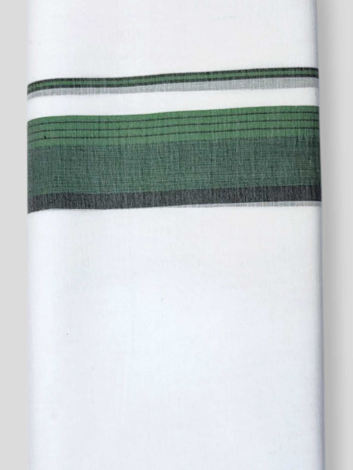 Pure White Cotton Men's Double Dhoti