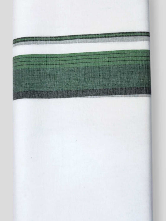 Pure White Cotton Men's Double Dhoti