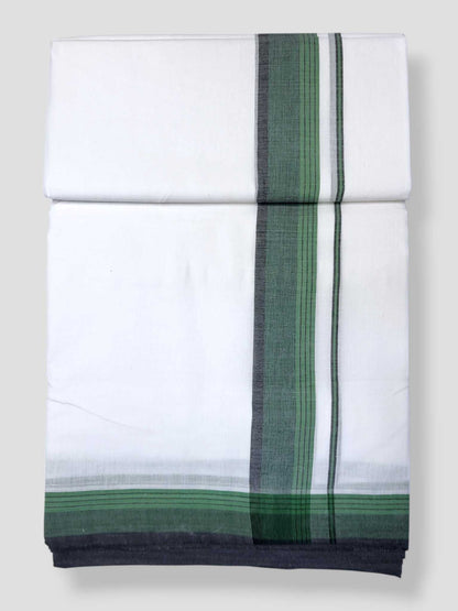 Pure White Cotton Men's Double Dhoti
