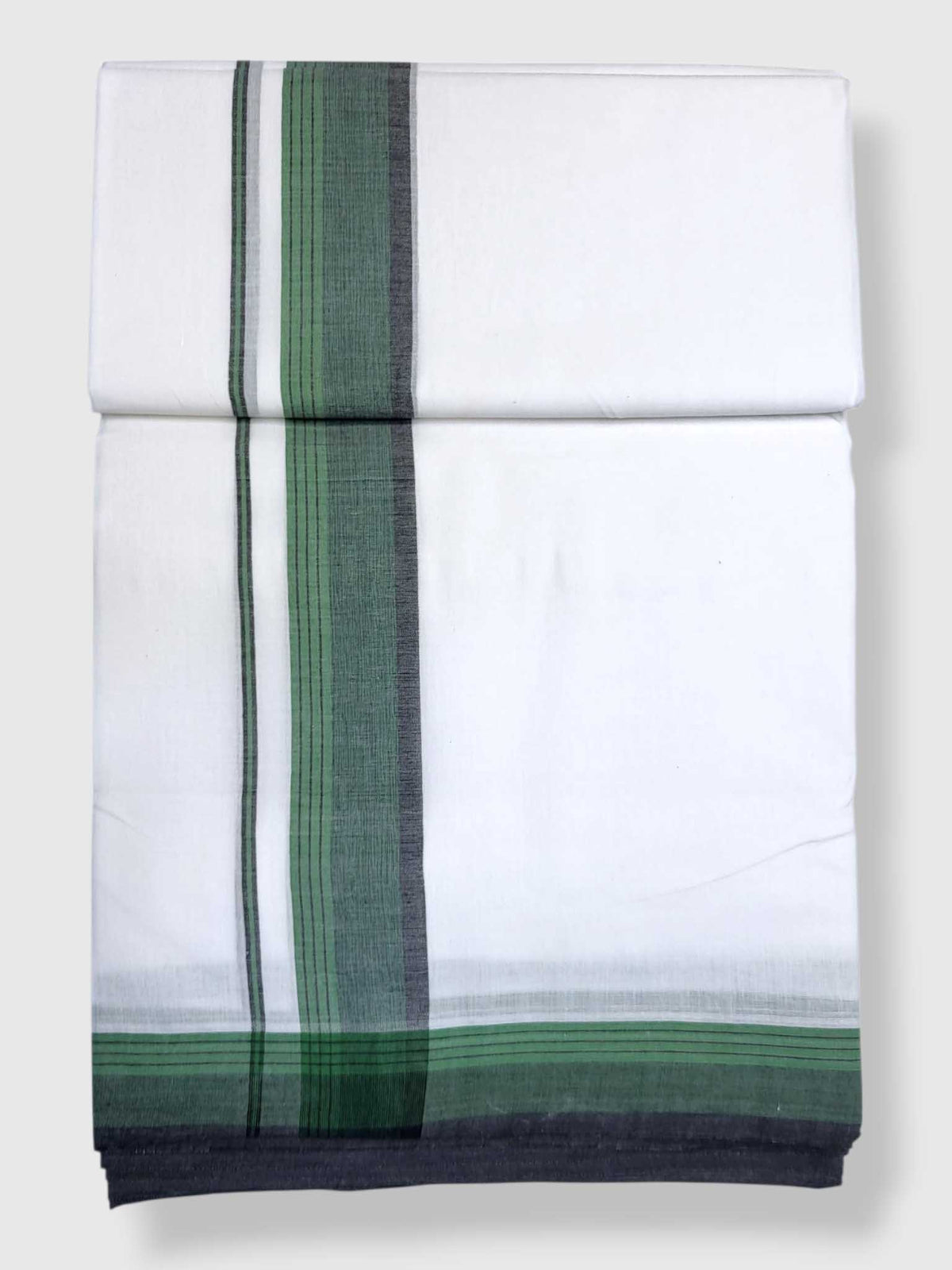 Pure White Cotton Men's Double Dhoti