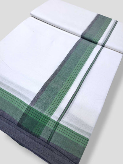Pure White Cotton Men's Double Dhoti