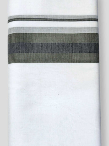 Pure White Cotton Men's Double Dhoti