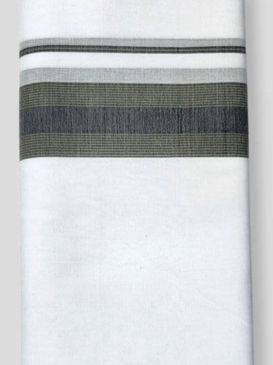 Pure White Cotton Men's Double Dhoti