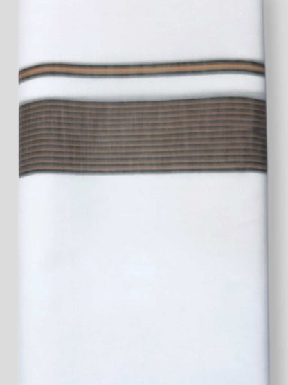 Pure White Cotton Men's Double Dhoti
