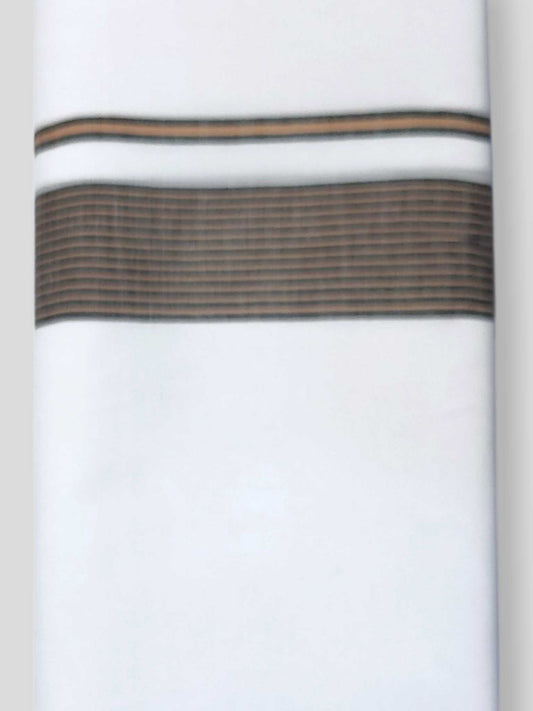 Pure White Cotton Men's Double Dhoti
