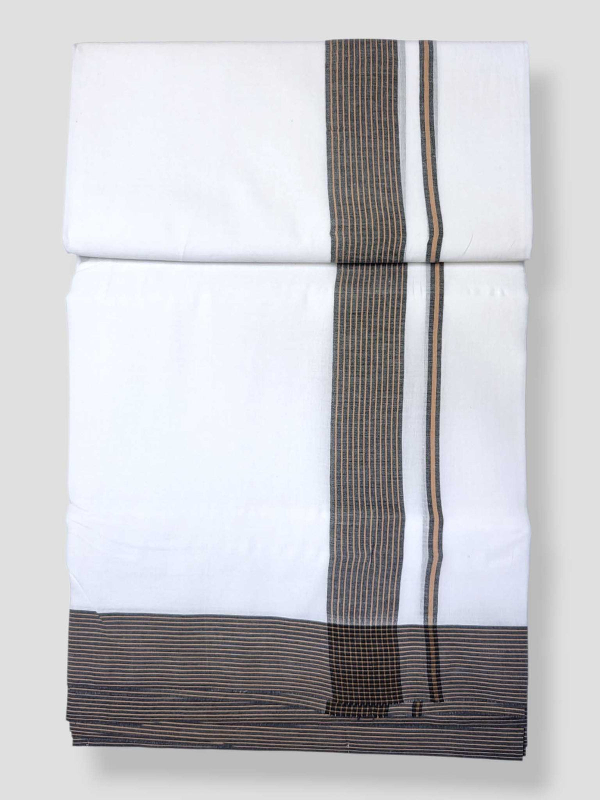 Pure White Cotton Men's Double Dhoti
