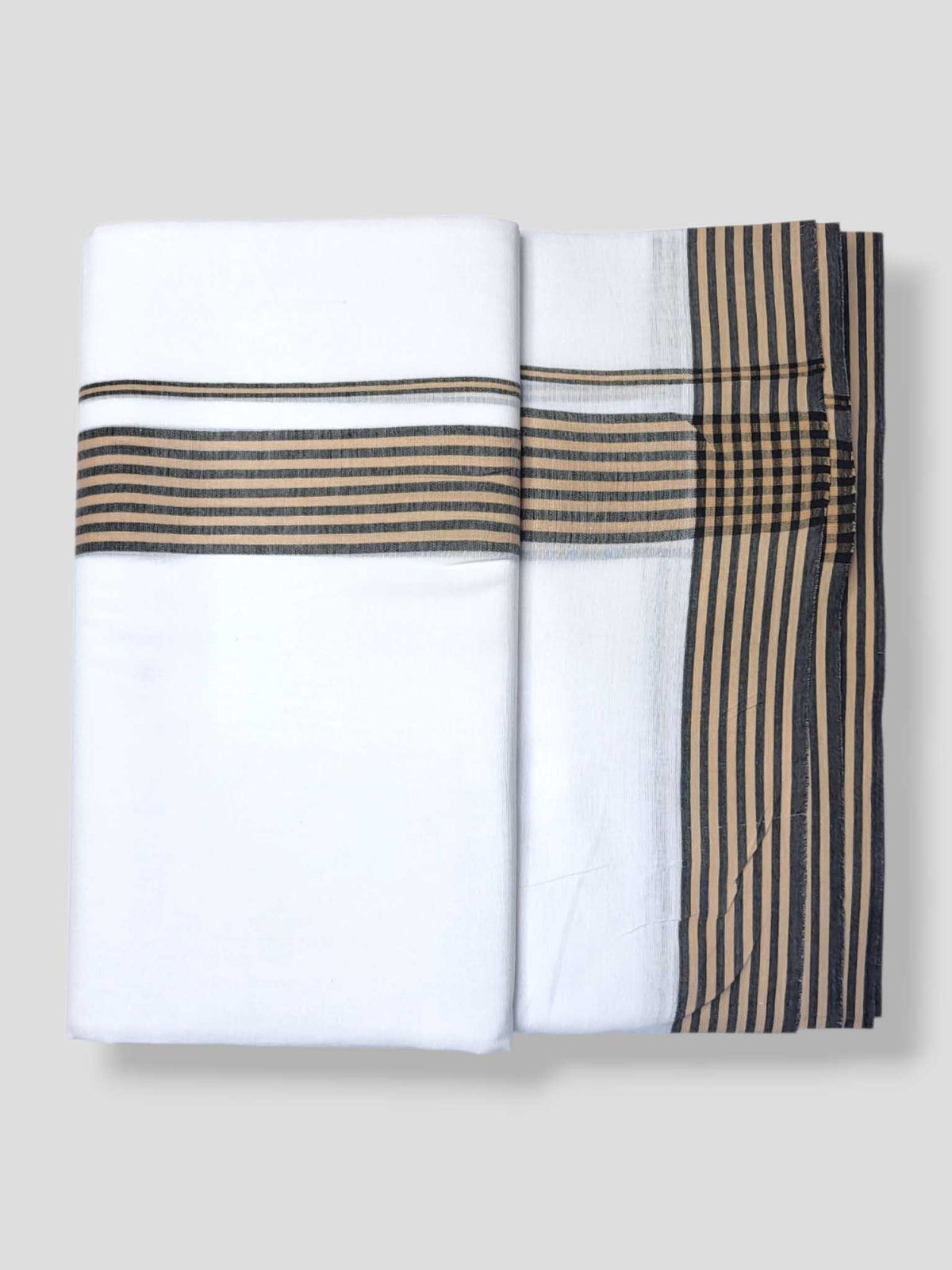 Pure White Cotton Men's Double Dhoti