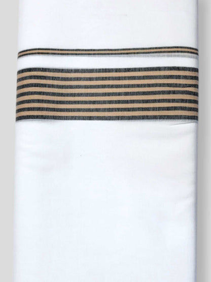Pure White Cotton Men's Double Dhoti