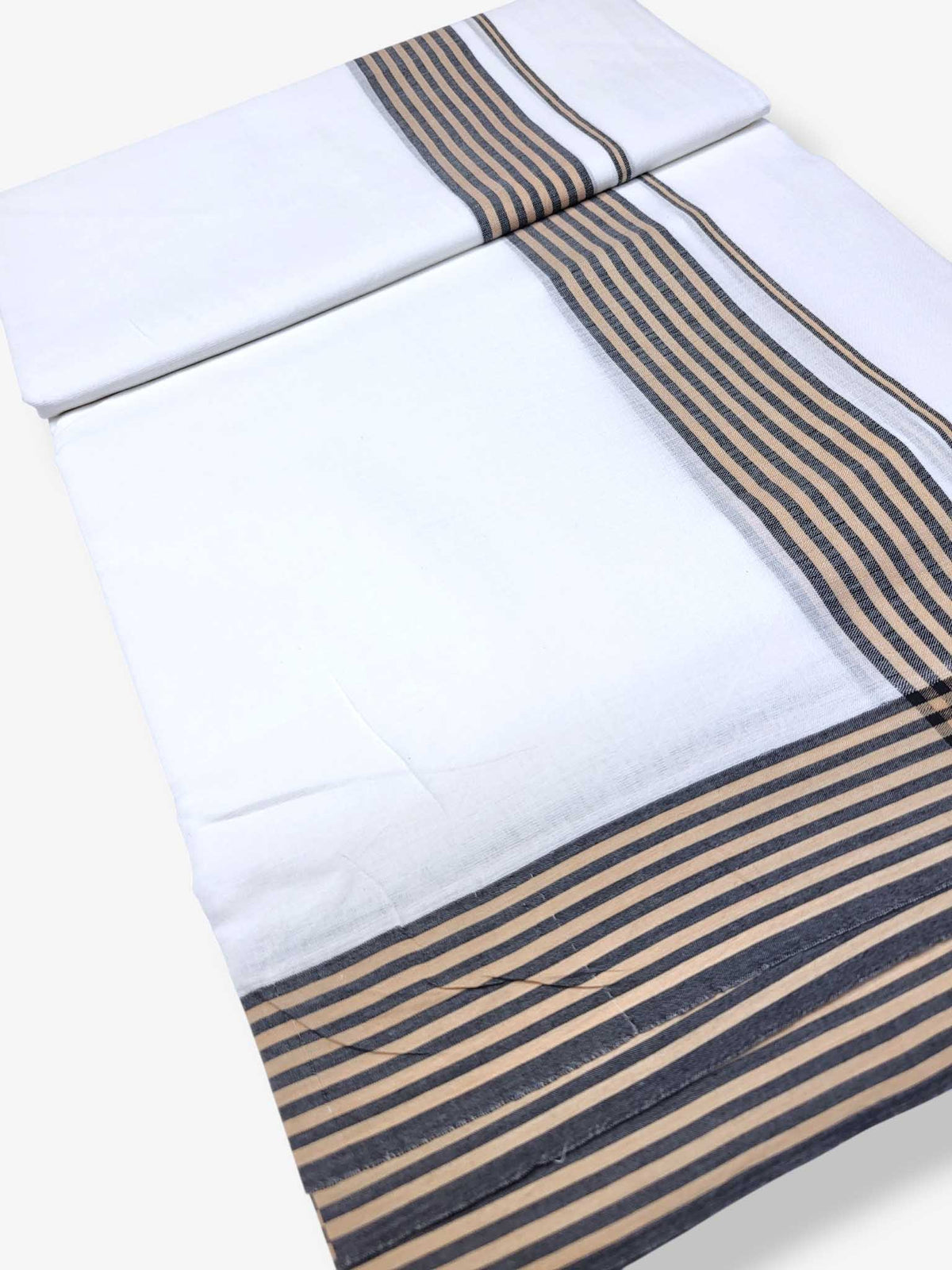 Pure White Cotton Men's Double Dhoti