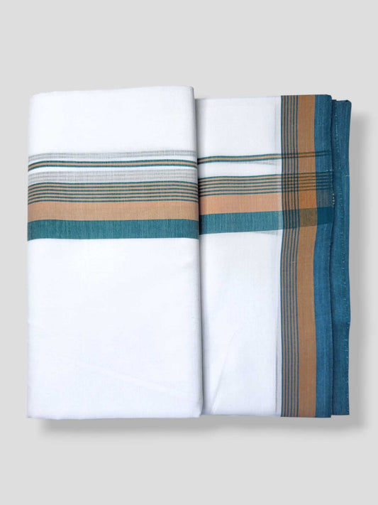 Pure White Cotton Men's Double Dhoti