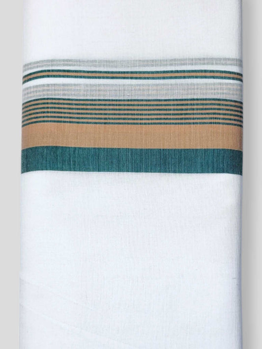 Pure White Cotton Men's Double Dhoti