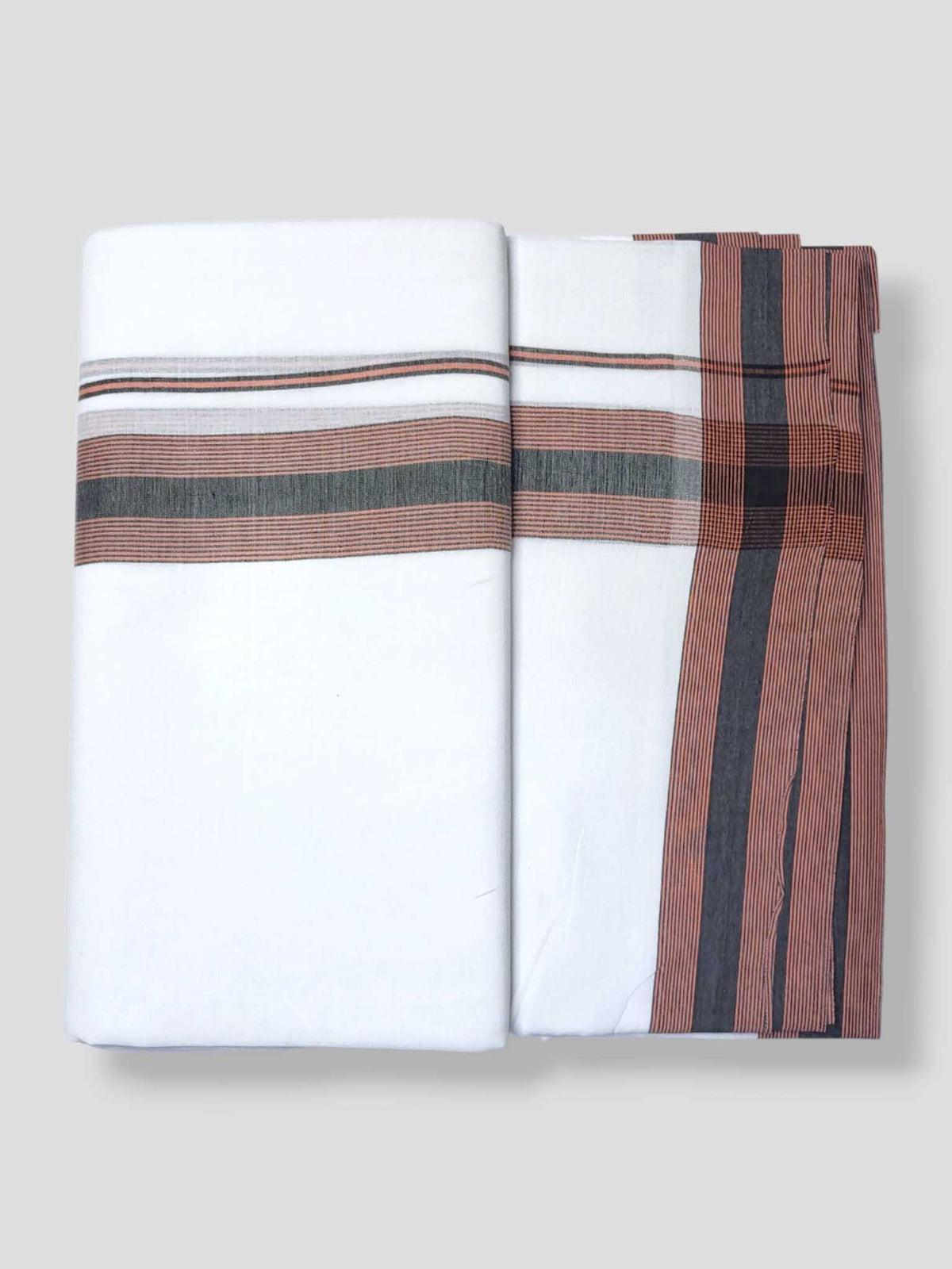 Pure White Cotton Men's Double Dhoti