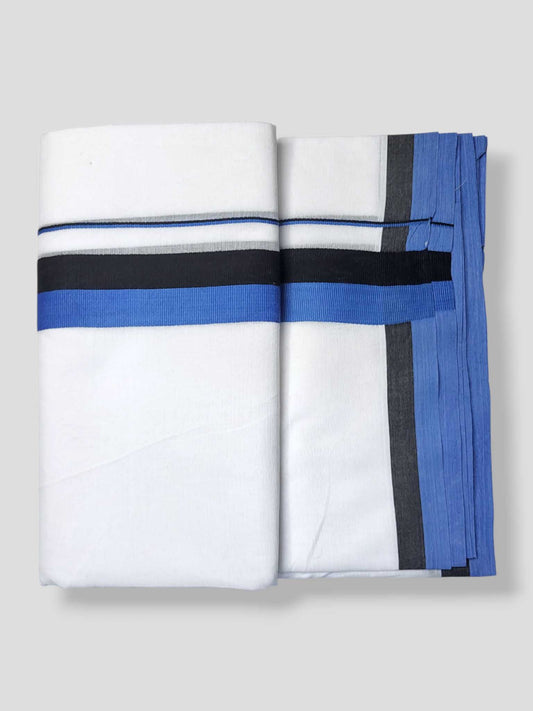 Pure White Cotton Men's Double Dhoti