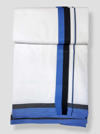 Pure White Cotton Men's Double Dhoti