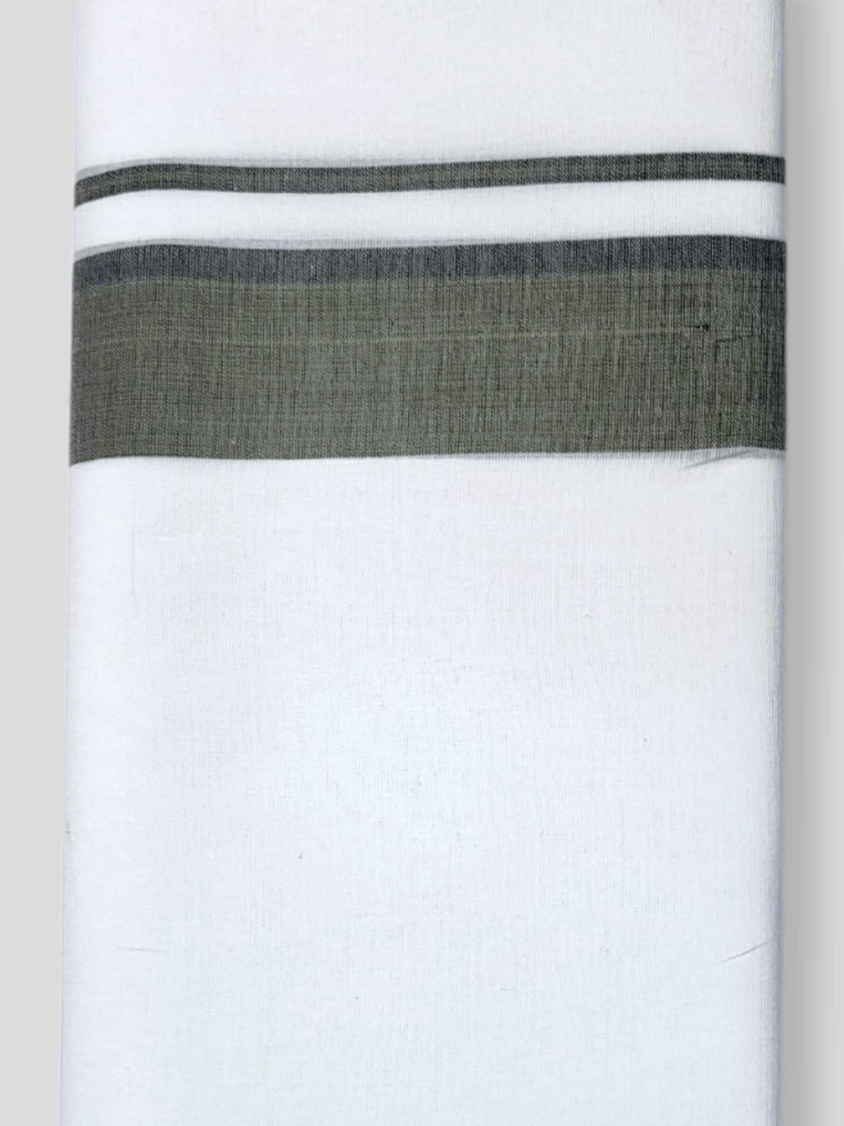 Pure White Cotton Men's Double Dhoti