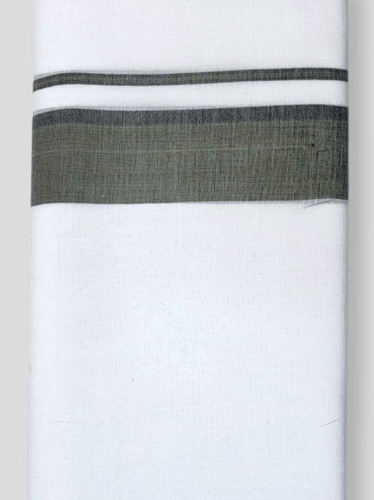 Pure White Cotton Men's Double Dhoti