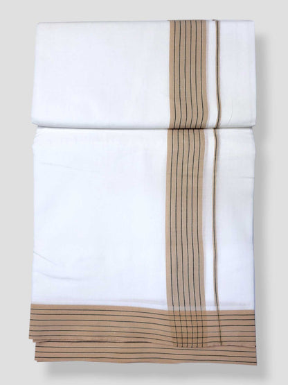 Pure White Cotton Men's Double Dhoti