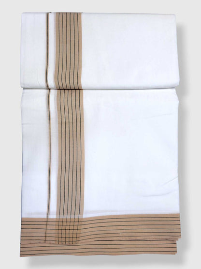 Pure White Cotton Men's Double Dhoti