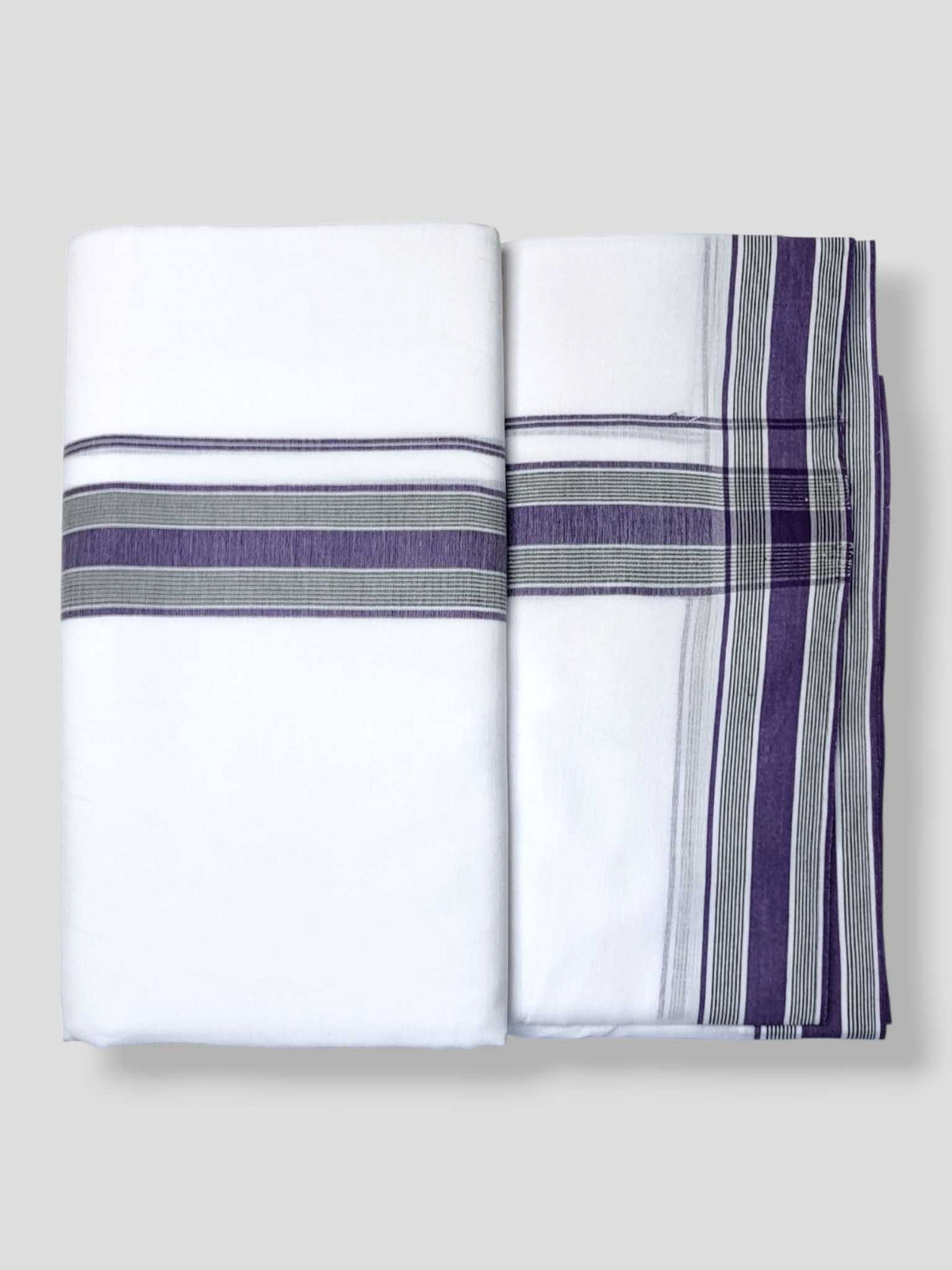 Pure White Cotton Men's Double Dhoti