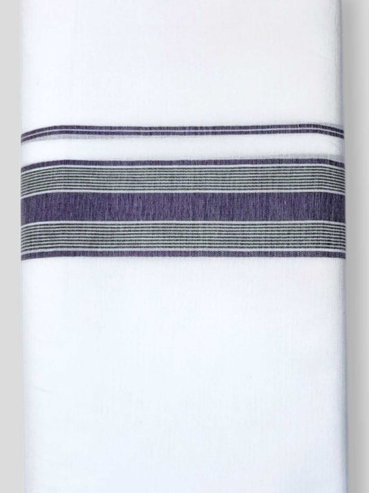 Pure White Cotton Men's Double Dhoti