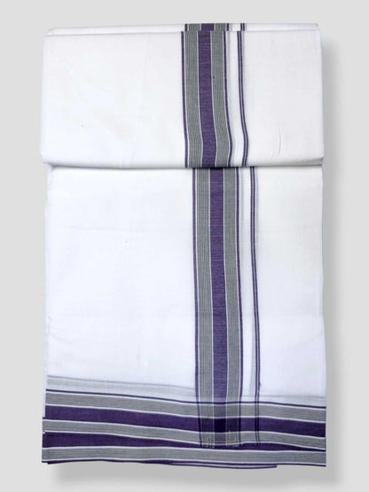 Pure White Cotton Men's Double Dhoti