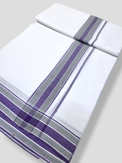Pure White Cotton Men's Double Dhoti