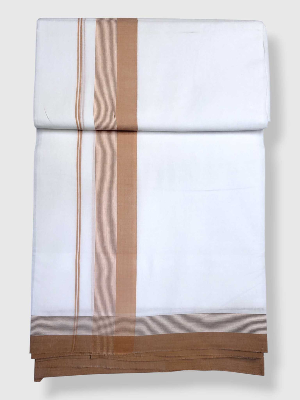 Pure White Cotton Men's Double Dhoti