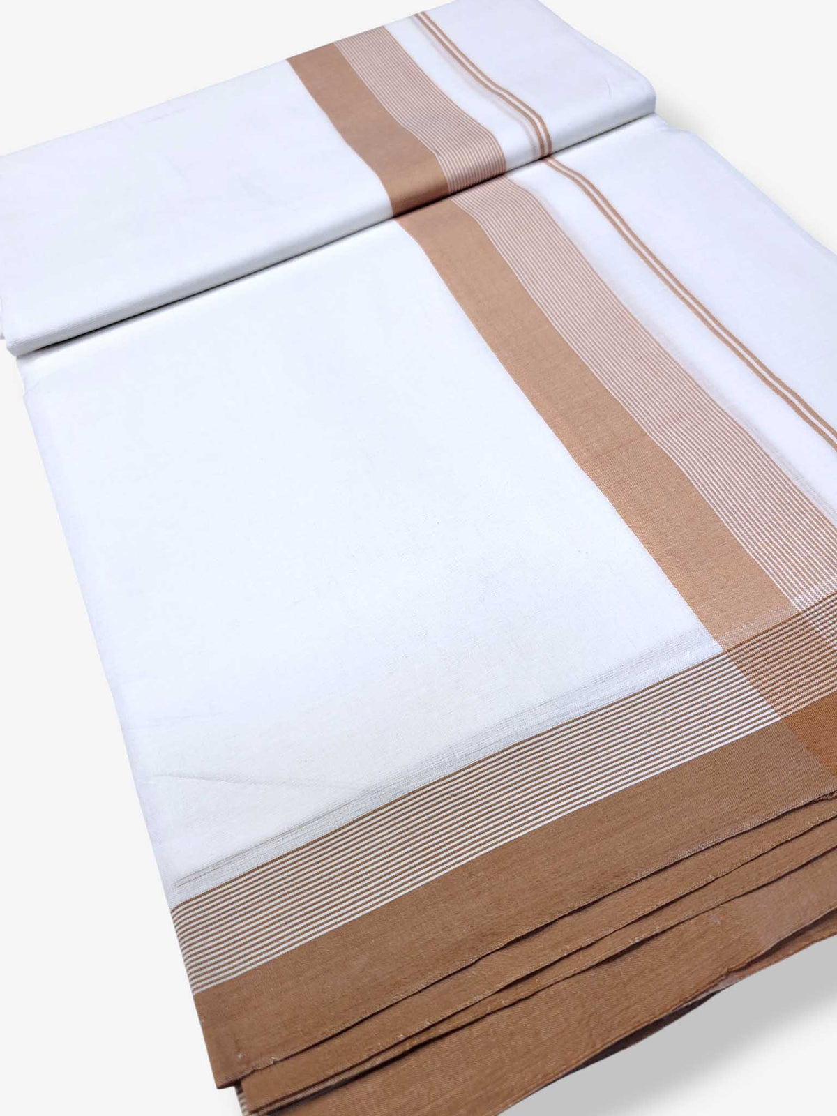 Pure White Cotton Men's Double Dhoti