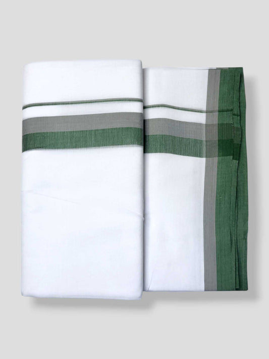 Pure White Cotton Men's Double Dhoti