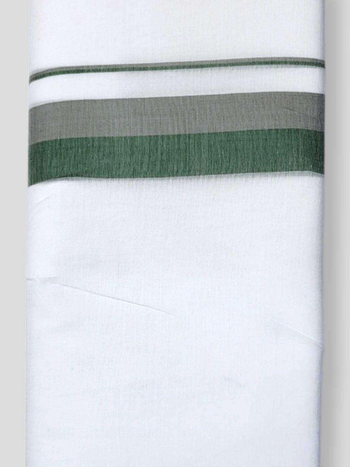 Pure White Cotton Men's Double Dhoti