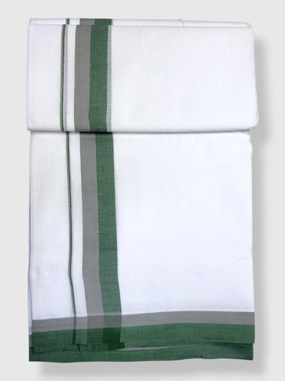 Pure White Cotton Men's Double Dhoti