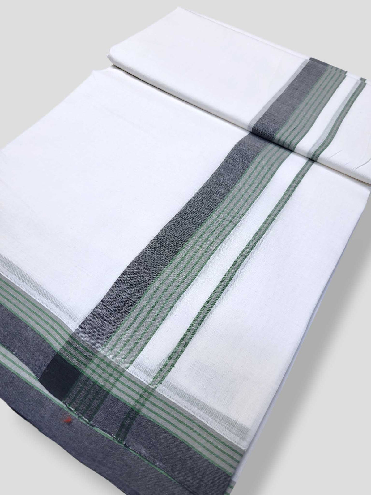 Pure White Cotton Men's Double Dhoti