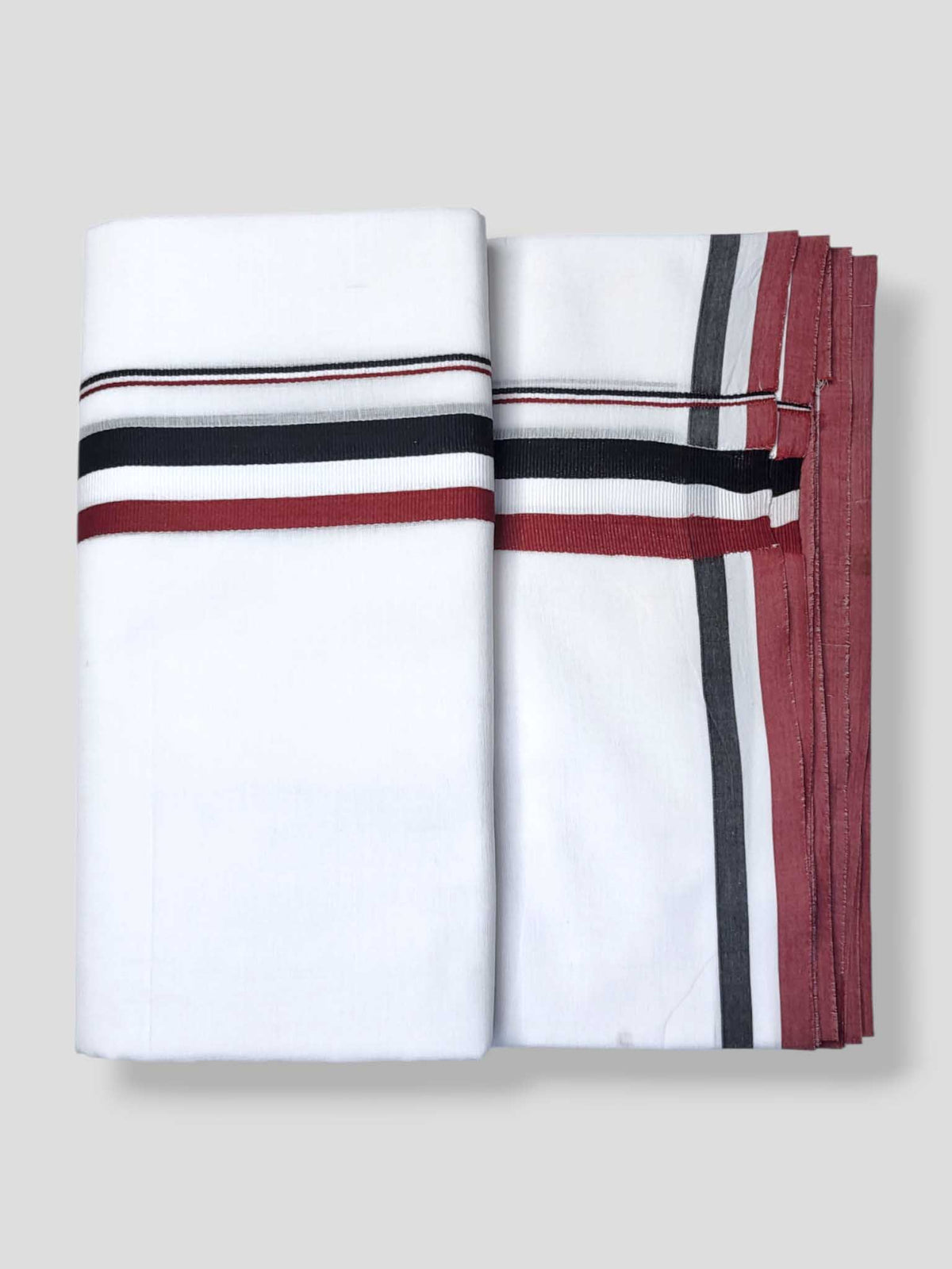 Pure White Cotton Men's Double Dhoti